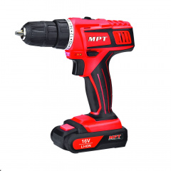 Дрель-шуруповерт аккумуляторная MPT 16 V Li-ion 1.5 Ач 2 скорости 0-400/1450 об/мин 10 мм 2 АКБ Red (MCDT1626.B2) Вишгород