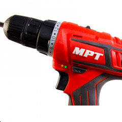 Дрель-шуруповерт аккумуляторная MPT 16 V Li-ion 1.5 Ач 2 скорости 0-400/1450 об/мин 10 мм 2 АКБ Red (MCDT1626.B2) Вишгород