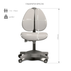Дитяче ортопедичне крісло Cubby Brassica Grey Ковель