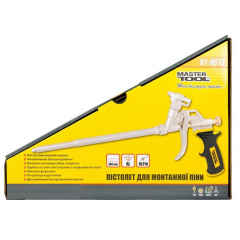 Пистолет для монтажной пены металлический баллоноприемник MASTERTOOL 180 мм (81-8672) Костопіль