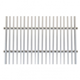 Решітка дюралюміньова для внутрішньопідлогового конвектора U-CON Сатин шириною 380 мм 1250