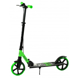 Самокат двухколесный Best Scooter PU колеса 1 амортизатор Black and Green (147565)