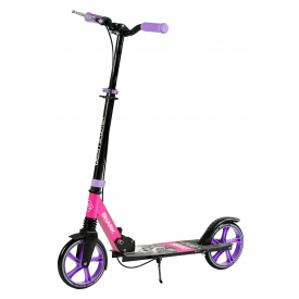 Самокат двухколесный Best Scooter PU колеса 1 амортизатор Black with Pink (147539)
