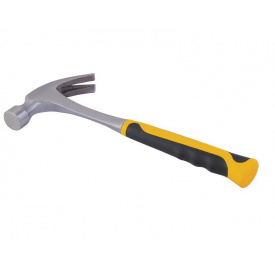 Молоток столярный цельнометаллический MASTERTOOL 600 г HRC 55 Yellow and Black (02-0703)