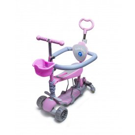 Самокат Scale Sports Smart 5 в 1 PU колеса Pink (932824223)