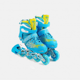 Роликовые коньки с защитой Best Roller 31-34 S светящиеся PU колёса Blue (141135)