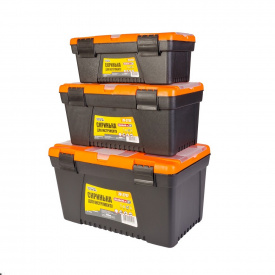 Ящики для инструментов с пластиковыми замками MASTERTOOL 3 шт 13"/ 15"/ 17" (79-2007)