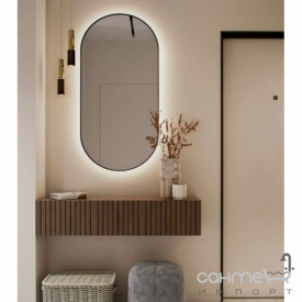 Овальное зеркало с LED-подсветкой и сенсорным выключателем Аква Родос Solar 500x900 Uni