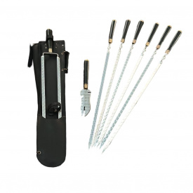 Набор шампуров КОЛЧАН ВЕГВИЗИР Gorillas BBQ в кожаном чехле