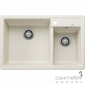 Гранитная кухонная мойка врезная Blanco Silgranit Legra 8 527089 нежный белый