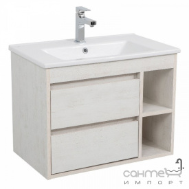 Подвесная тумба с раковиной Аква Родос Шельф 75 Arte нордленд