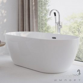 Отдельностоящая акриловая овальная ванна Ravak Freedom O Tec CD81000000 белая/перелив черный