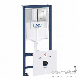 Инсталляция для подвесного унитаза Grohe Rapid SL Skate Cosmopolitan 39449000 панель хром