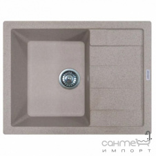 Прямоугольная гранитная кухонная мойка на одну чашу с сушкой Fancy Marble Anila 12306ХХХХ черная