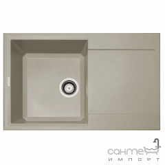 Прямоугольная гранитная кухонная мойка на одну чашу с сушкой Fancy Marble Altisimo 12607ХХХХ черная Павлоград