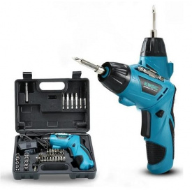 Электрическая отвертка OPT-TOP на аккумуляторе в чемодане на 4.8v и 47 насадок с раскладной ручкой RD00-31 Синий (2104218262)