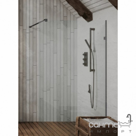 Душевая перегородка Weston WP0 900x2000 черный/стекло прозрачное