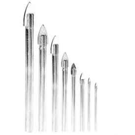 Набор сверл - пика для стекла и плитки Granite 8 шт 4х60/5х65/2 шт 6х68/2 шт 8х70/10х85/12х90 мм (2-01-008)