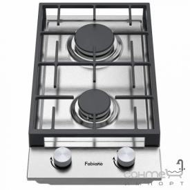 Газовая варочная поверхность на две конфорки Fabiano FHG 832 VGH Inox нержавеющая сталь