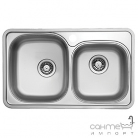 Кухонная мойка Ukinox Comfort COL 780.480 18 GT 6K L левосторонняя, декор