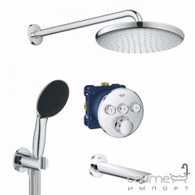 Душевая система скрытого монтажа с термостатом и изливом Grohe QuickFix Grohtherm SmartControl Vitalio Start 250 UA202802R3 хром