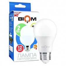 Світлодіодна лампа Biom BT-512 A60 12W E27 4500К матова (00-00001432)