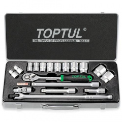 Набір головок з тріскачкою TOPTUL 1/2 18од. (6-гр.) GCAD1802 Запоріжжя