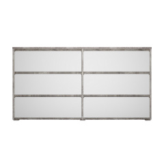 Комод ModaVista-3 6ШУХ (Бетон Світлий + Німфея Альба, 160x43x80 см) IMI Ніжин