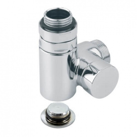 Кран відсікаючий триосьовий Carlo Poletti Corner Combi білий 1/2"x3/4" DX правий (V110212EDX)