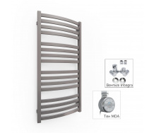 Полотенцесушитель комбинированный Terma D01 710x500 Metallic Grey, тен MOA + вентиль Integra