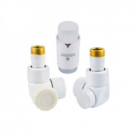 Комплект термостатичний осьовий лівий Schlosser LUX для мідної труби GZ 1/2 х 15x1 білий (603700003)