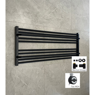 Полотенцесушитель комбинированный Terma LIMA 500x1200 Soft 9005, с ТЭНом MOA
