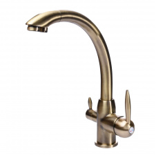 Змішувач для кухні під осмос Globus Lux Lazer GLLR-0777-9-BRONZE бронза