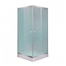 Душова кабіна Lidz Wawel SC90x90.SAT.LOW.FR, скло Frost 4 мм + Lidz Душовий піддон KAPIELKA ST90x90х14 (LWASC9090SLFSET)
