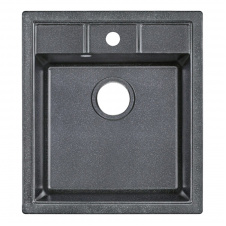 Мийка для кухні Lidz 460х515/200 BLA-03 чорний (LIDZBLA03460515200)