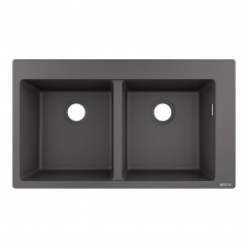 Мийка кухонна Hansgrohe S510-F770 770х510 на 2 чаші 370/370, сірий камінь (43316290)