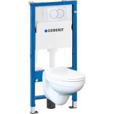 Фото - Інсталяція з унітазом Geberit Duofix PRO 20 з білою клавішею змиву 118.315.11.1 Інсталяція з унітазом Geberit Duofix PRO 20 з білою клавішею змиву 118.315.11.1