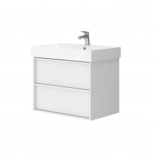 Тумба з умивальником Devit Quadra 450х704х603, білий матовий (083070WB)