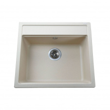 Гранітна мийка Globus Lux VOLTA 570х510, слонова кiстка