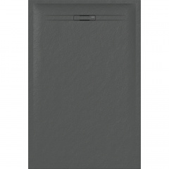 Душовий піддон Geberit SESTRA 90x120х4 прямокутний, графіт, поверхня зі сланцевою структурою Лозова