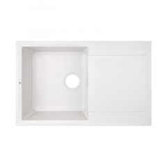 Мийка для кухні Lidz 790x495/230 WHI-01 білий (LIDZWHI01790495230) Чугуїв