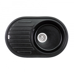 Мийка для кухні Lidz 780x500/200 BLM-14 чорний (LIDZBLM14780500200) Костопіль