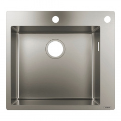 Мийка кухонна Hansgrohe S711-F450 на стільницю 2x35, 550х500 мм, сталь (43305800) Камінь-Каширський