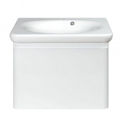Тумба з раковиною Devit Fly New 500х640х510, білий глянцевий 0020120W) Камінь-Каширський
