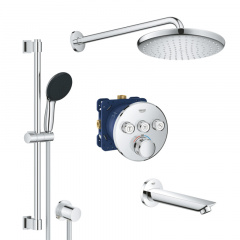 Душова система прихованого монтажу Grohe QuickFix Grohtherm SmartControl з Vitalio Start 250, хром (UA202801R3) Володарськ-Волинський