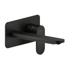 Настінний змішувач для умивальника Nobili YOYO Velvet Black чорний матовий Тячев