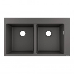 Мийка кухонна Hansgrohe S510-F770 770х510 на 2 чаші 370/370, сірий камінь (43316290) Вільнянськ