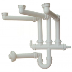 Сифон для мийки Ghidini потрійний Ø40x1 1/2 (156P) Суми