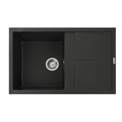 Гранітна мийка для кухні Platinum 7950 Selena, матова, чорна Свесса