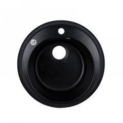 Кухонна мийка Lidz D510/200 ANT-15 чорна кругла Березнегувате